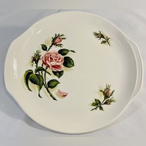 Universal Ballerina China Platter 10 3/4" Moss Rose Pattern By Comde Vintage G19